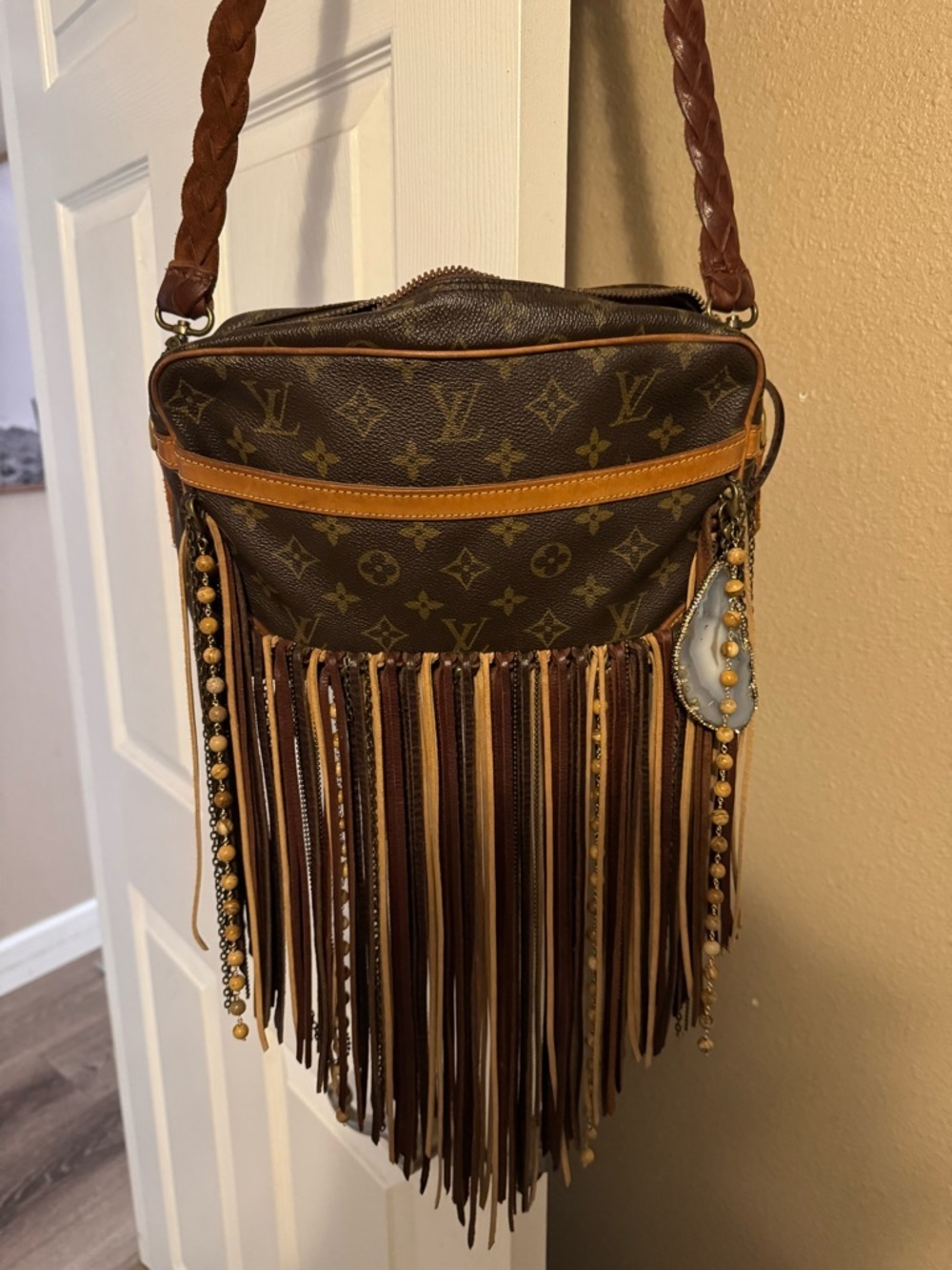 Vintage boho bag  the  riviera 
Boho Vintage Louis Vuitton Fringe Purse